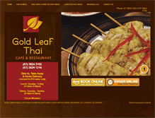 Tablet Screenshot of goldleafthai.com.au